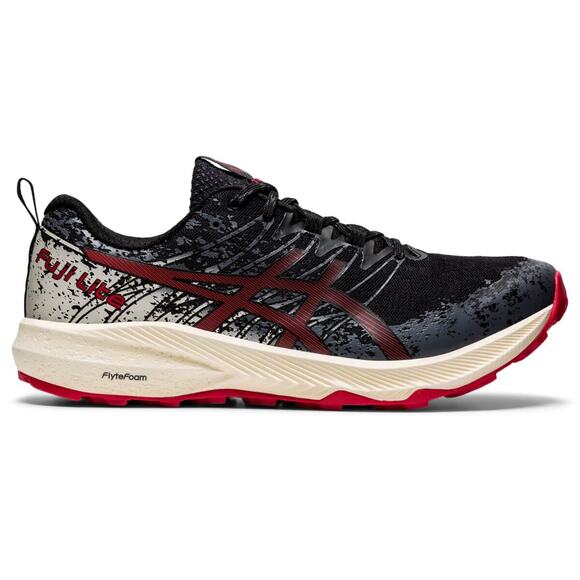 ASICS Fuji Lite 2 Men\'s Athletic Running Shoes, Black/Electric RED US 9